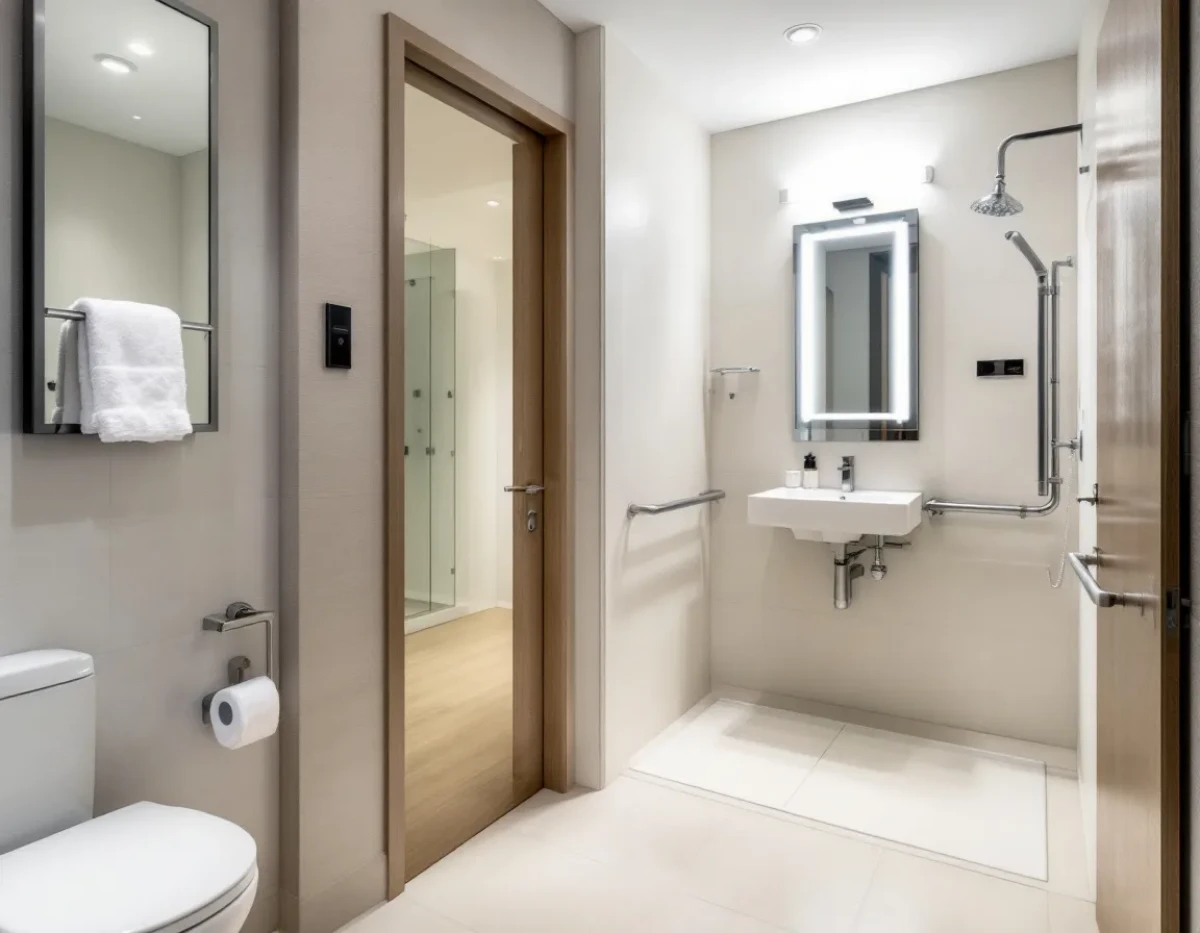 Guide Complet : Concevoir une Salle de Bain Élégante et Accessible selon les Normes PMR
