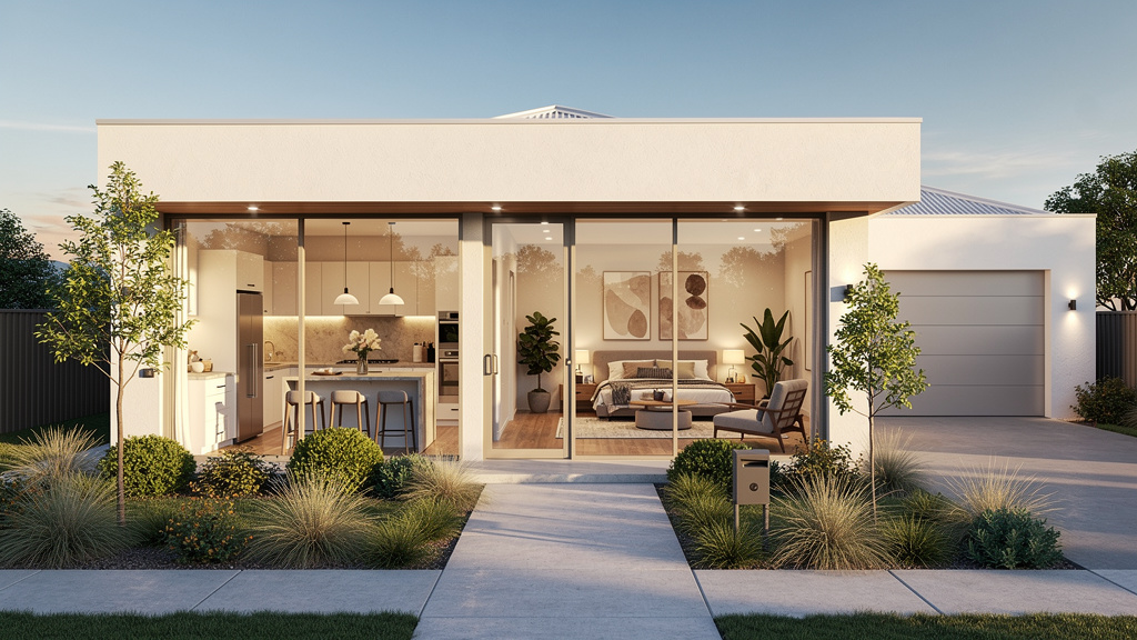 Plan maison plain pied 2 chambres avec suite parentale et garage